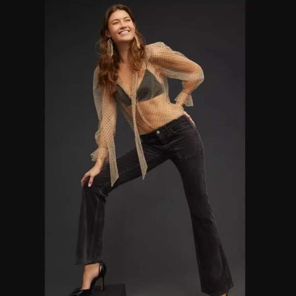 Anthropologie The Icon Flare Corduroy Jeans Pants NWT - Picture 1 of 9